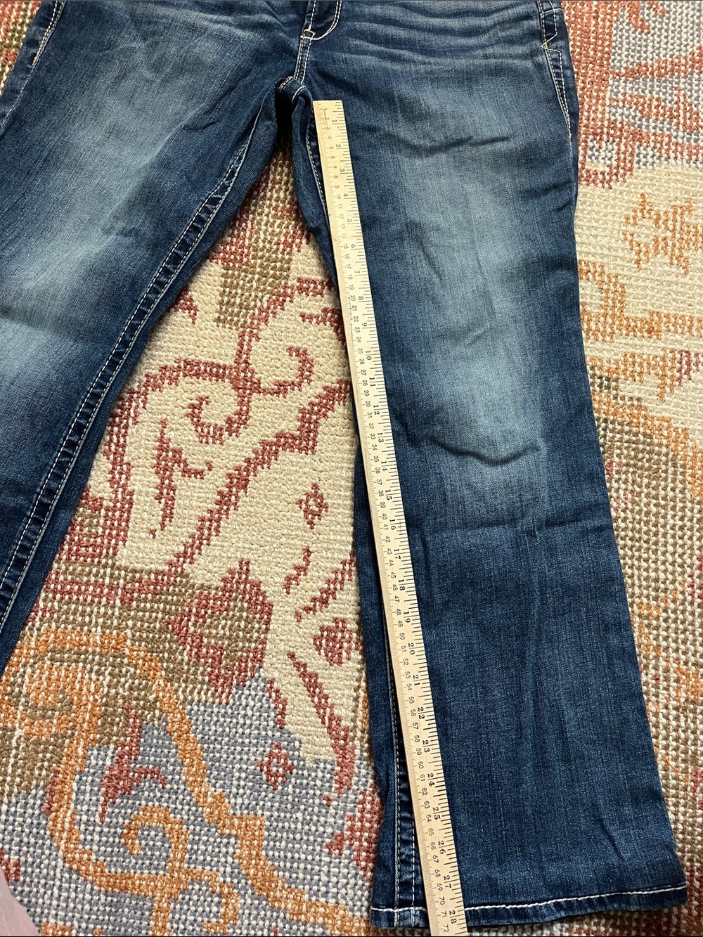 Ariat R.E.A.L. Boot Cut Jeans Women’s Size 31 Short Western Embroidered Pockets - Picture 7 of 12